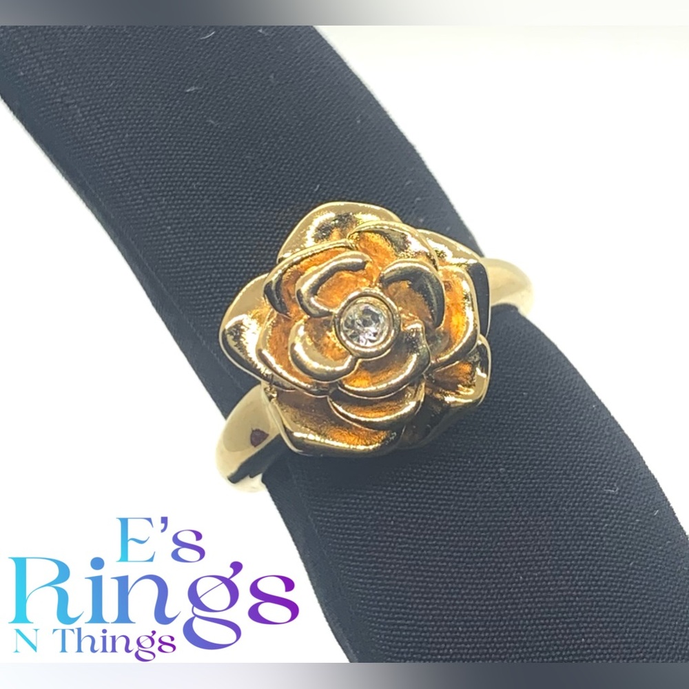 [Flourishing Rose] Beautiful Gold Plated Rose Ring